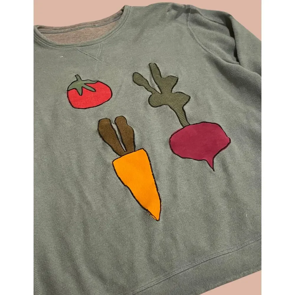 Large/extra Large Upcycled Vegetable Pullover Shirt - Picture 3 of 4